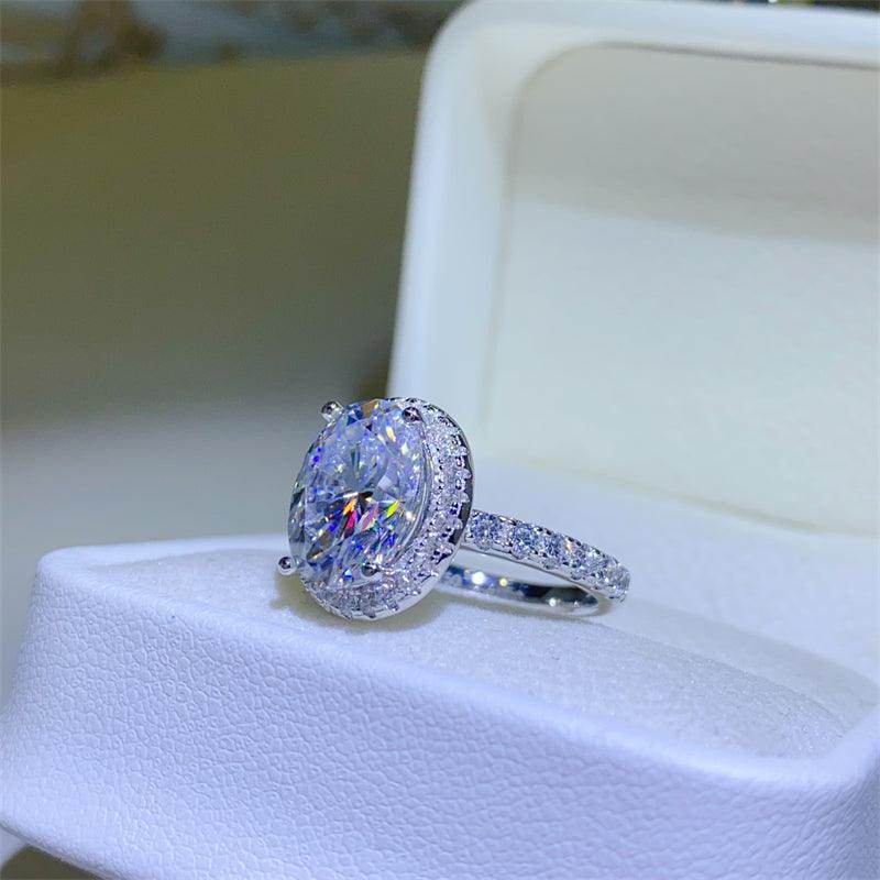 5 Carat Moissanite 925 Sterling Silver Ring for Women