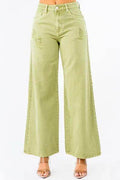 American Bazi High Waist Distressed Wide Leg Jeans For Women