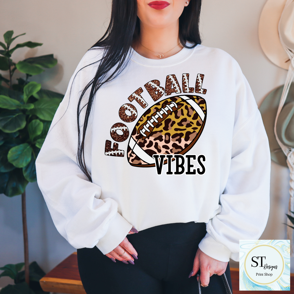 Cheetah Glitter Football Vibes-2