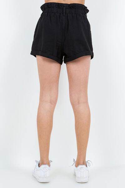 American Bazi High Waist Paper Bag Shorts for Summer Style