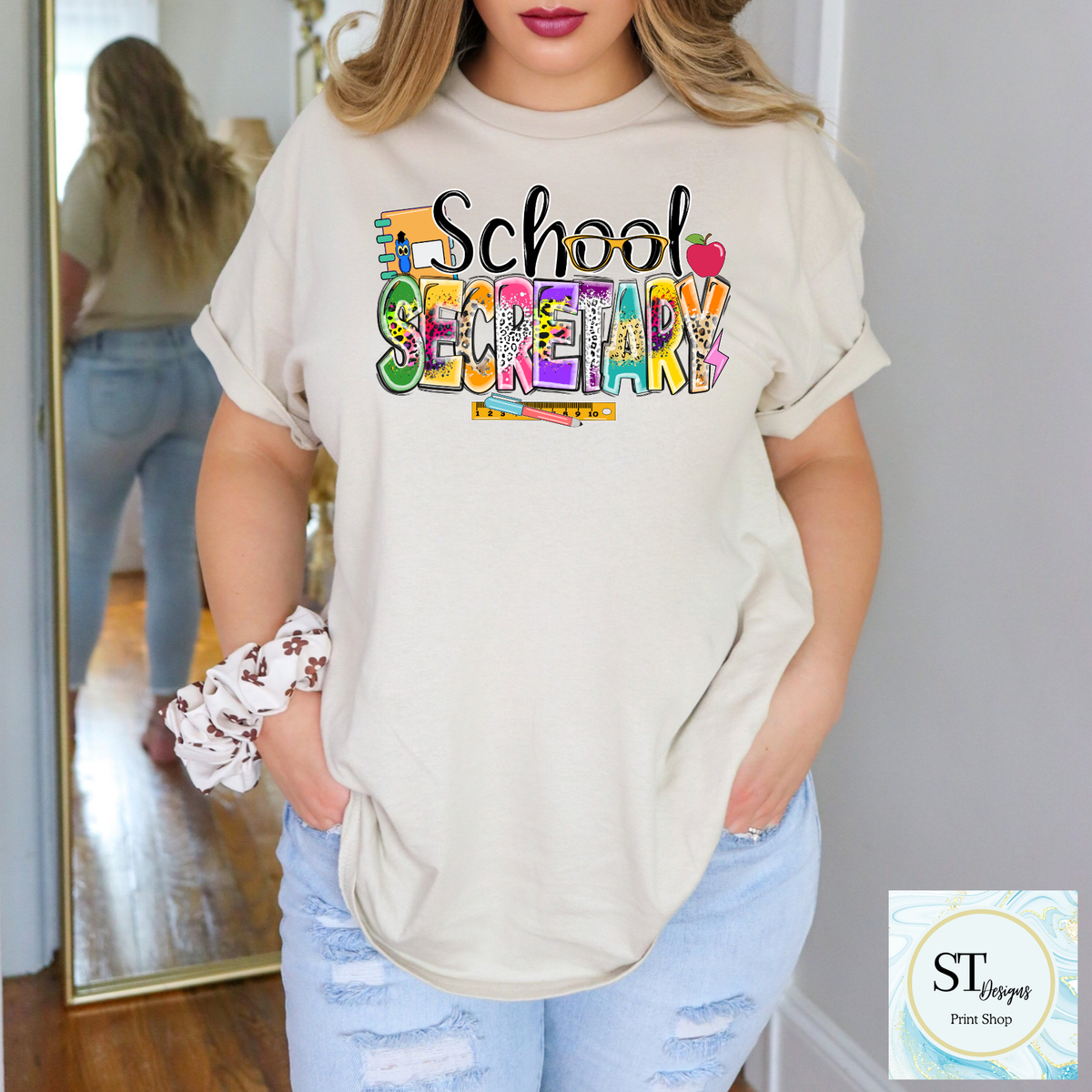 School Secretary Graphic T-Shirt | Cute School Office Staff Tee | Back to School Secretary Shirt | Unisex S-5XL