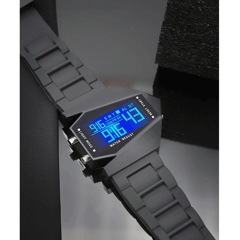 Luminous Multifunctional Square Fighter Jet Watch