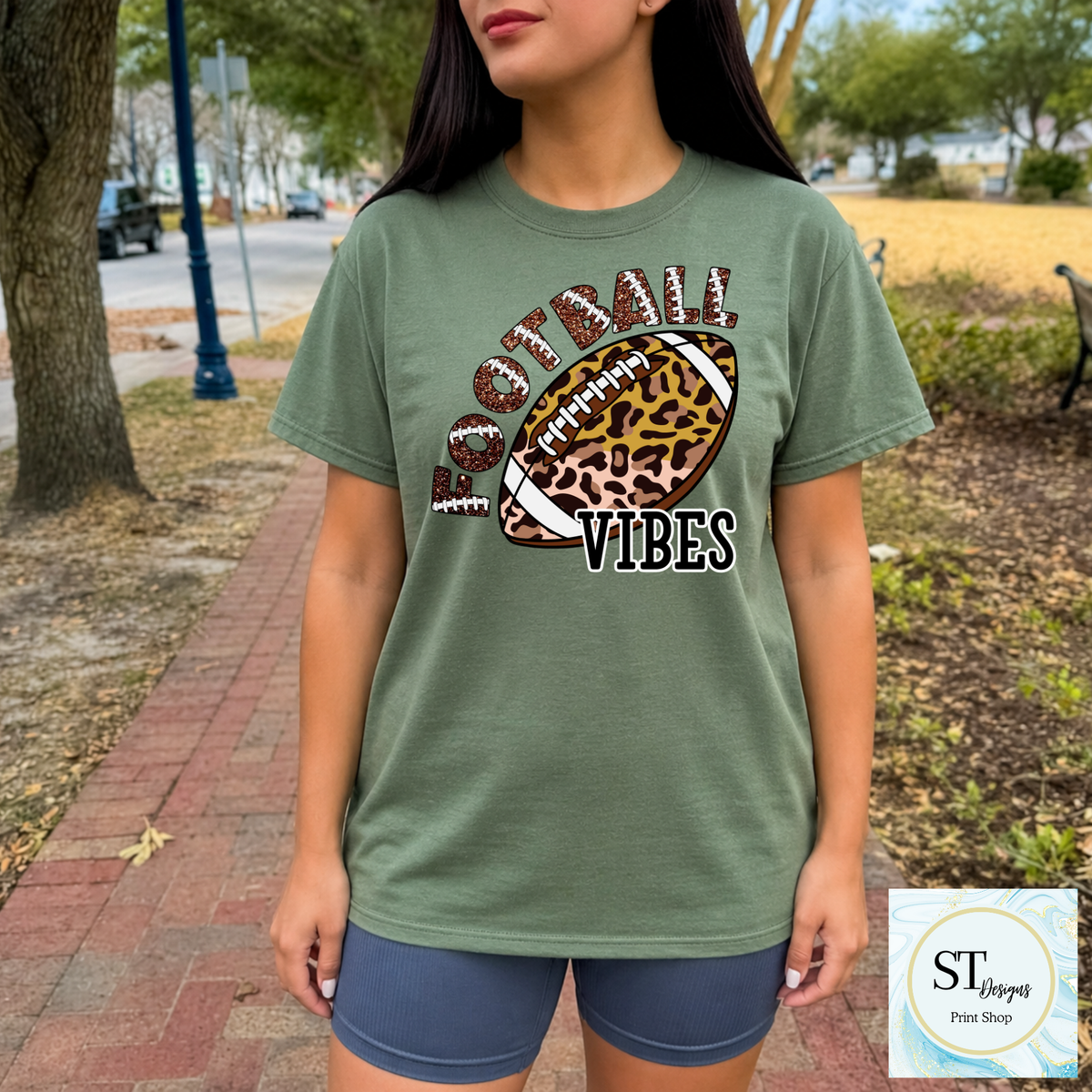 Cheetah Glitter Football Vibes-8