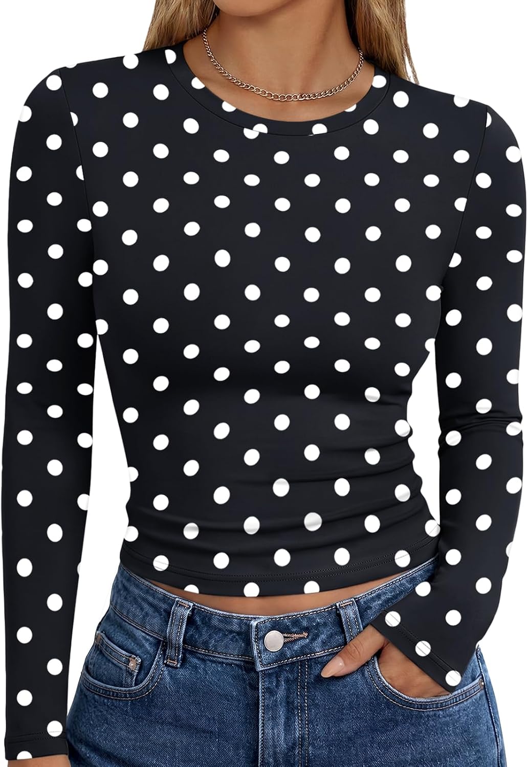 Trendy Queen Womens Long Sleeve T Shirts Fall Fashion Basic Y2K Tops 2026