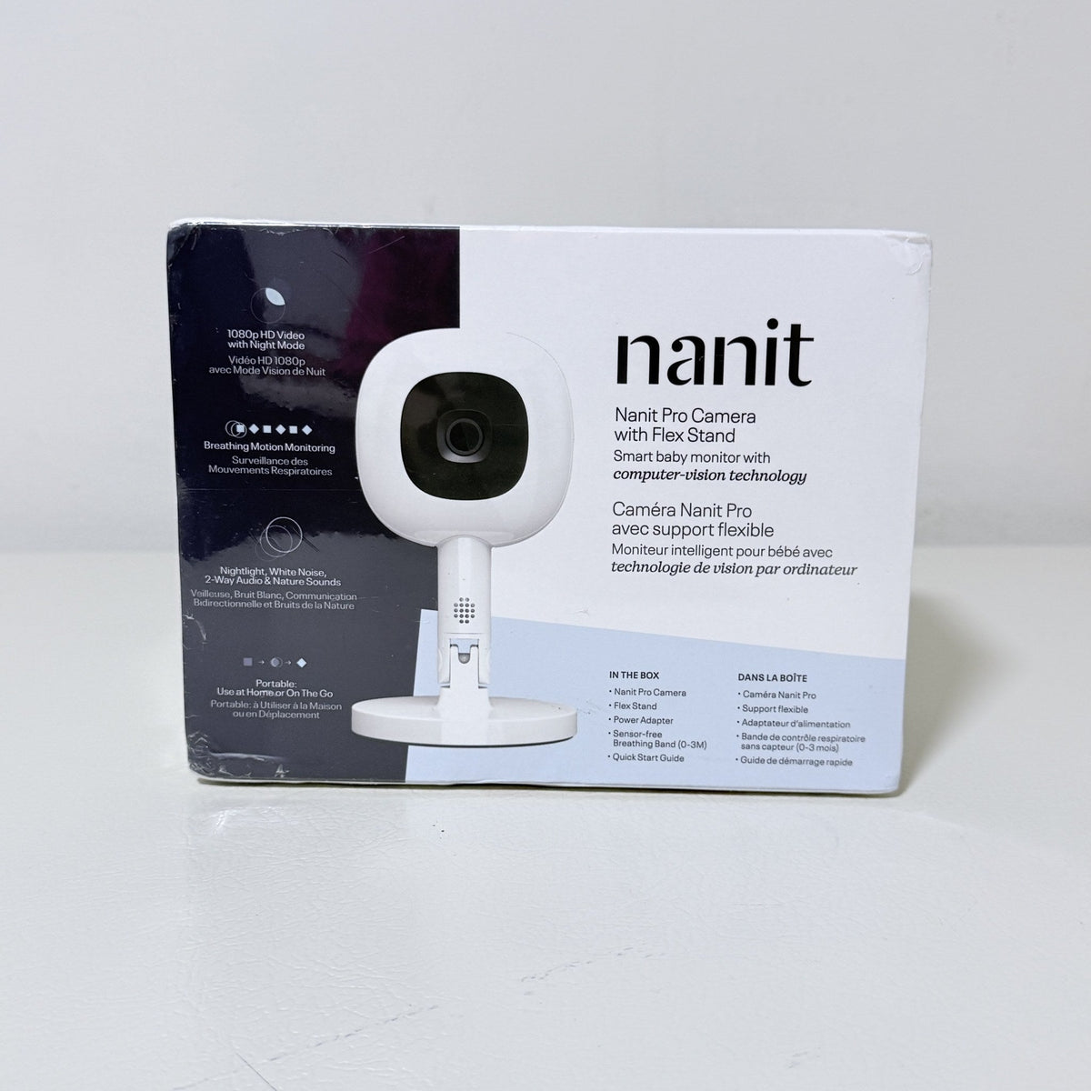 Nanit Pro Camera with Flex Stand, Smart Baby Monitor, N322NW
