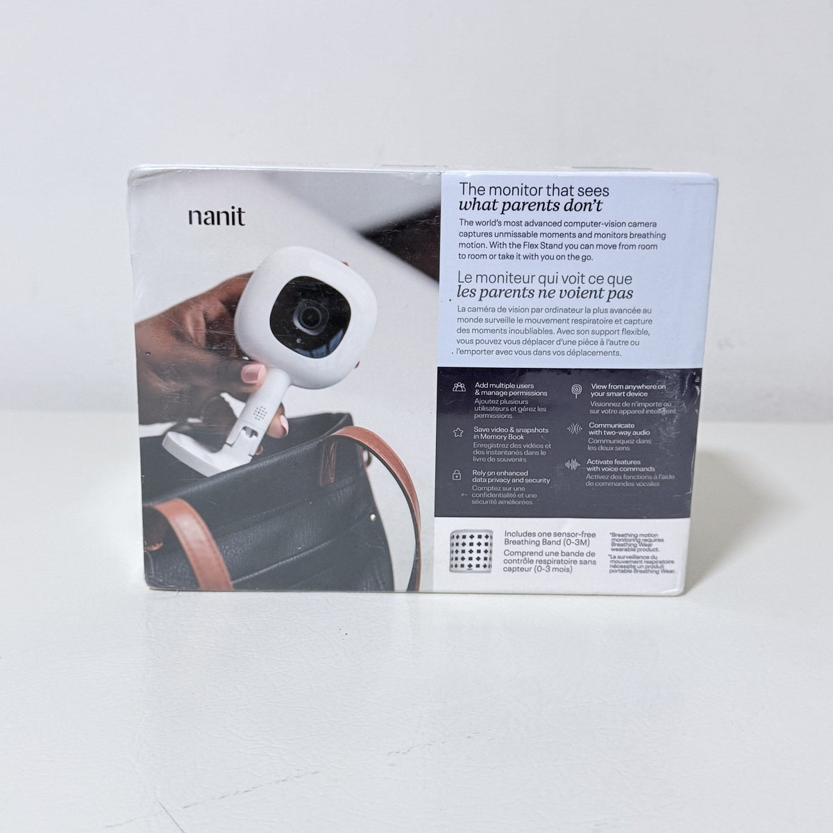 Nanit Pro Camera with Flex Stand, Smart Baby Monitor, N322NW