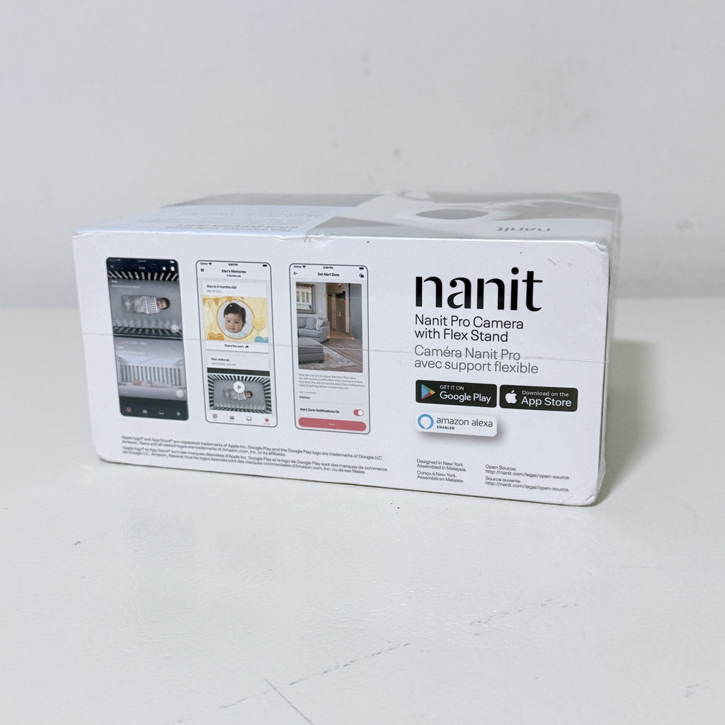 Nanit Pro Camera with Flex Stand, Smart Baby Monitor, N322NW