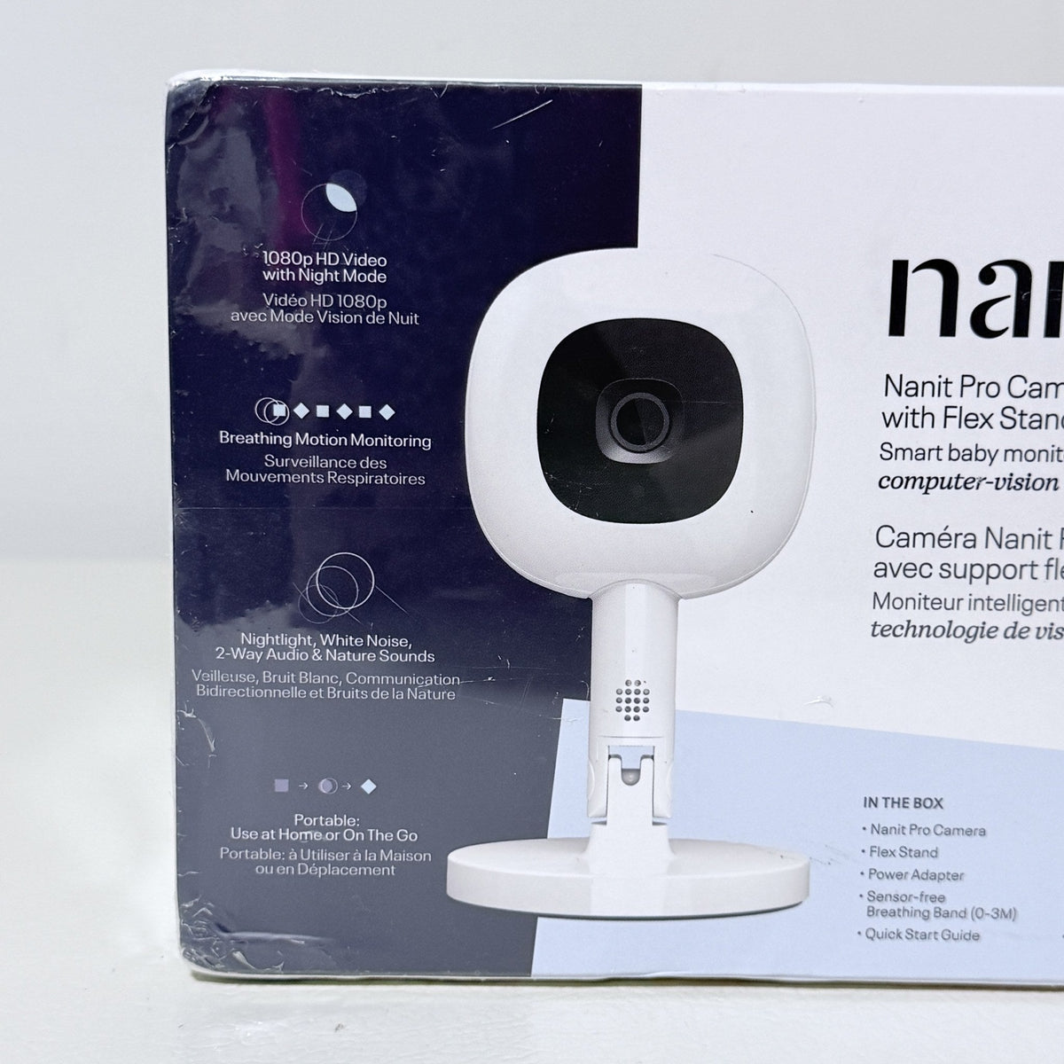 Nanit Pro Camera with Flex Stand, Smart Baby Monitor, N322NW