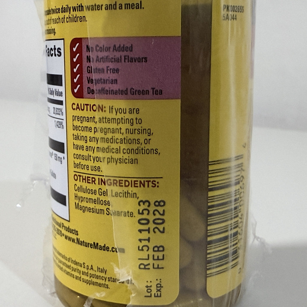 Nature Made Metabolyze, Chromium & Green Tea, 60 Capsules, Exp 02/2028