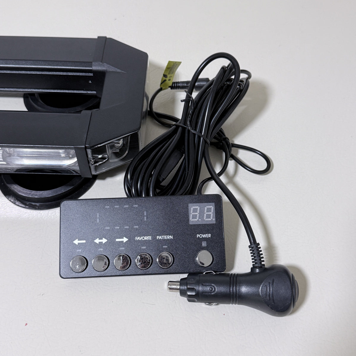 LED Rooftop Strobe Light Bar, Magnetic Base, Controller, 12V Plug