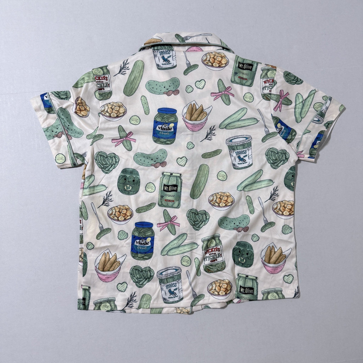 Girls Pickle Print Short Sleeve Pajama Set, Size 11