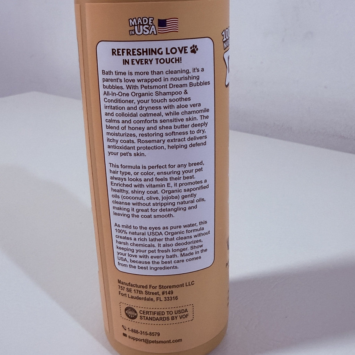 Petsmont Dream Bubbles Pet Shampoo Conditioner 16 oz BB 12/2028