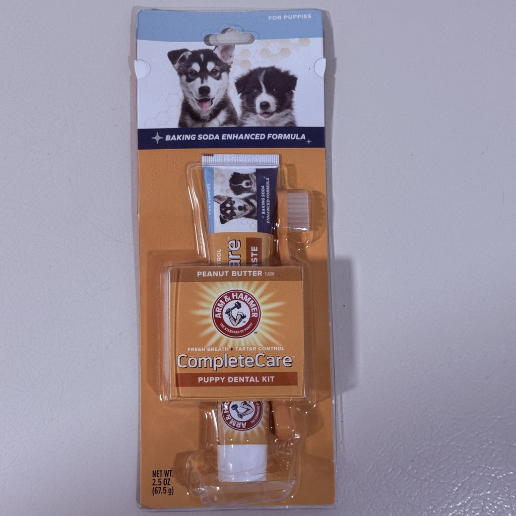 Arm & Hammer Puppy Dental Kit Peanut Butter Toothpaste EXP 04/2027