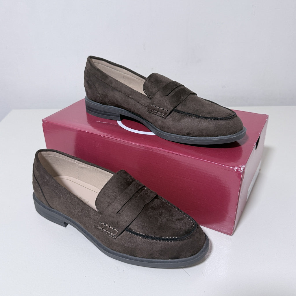 Journee Collection Brooks Penny Loafer Chocolate Women's 9 Wide