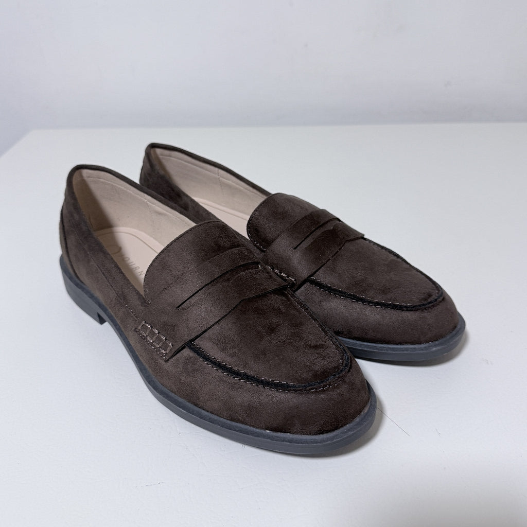Journee Collection Brooks Penny Loafer Chocolate Women's 9 Wide