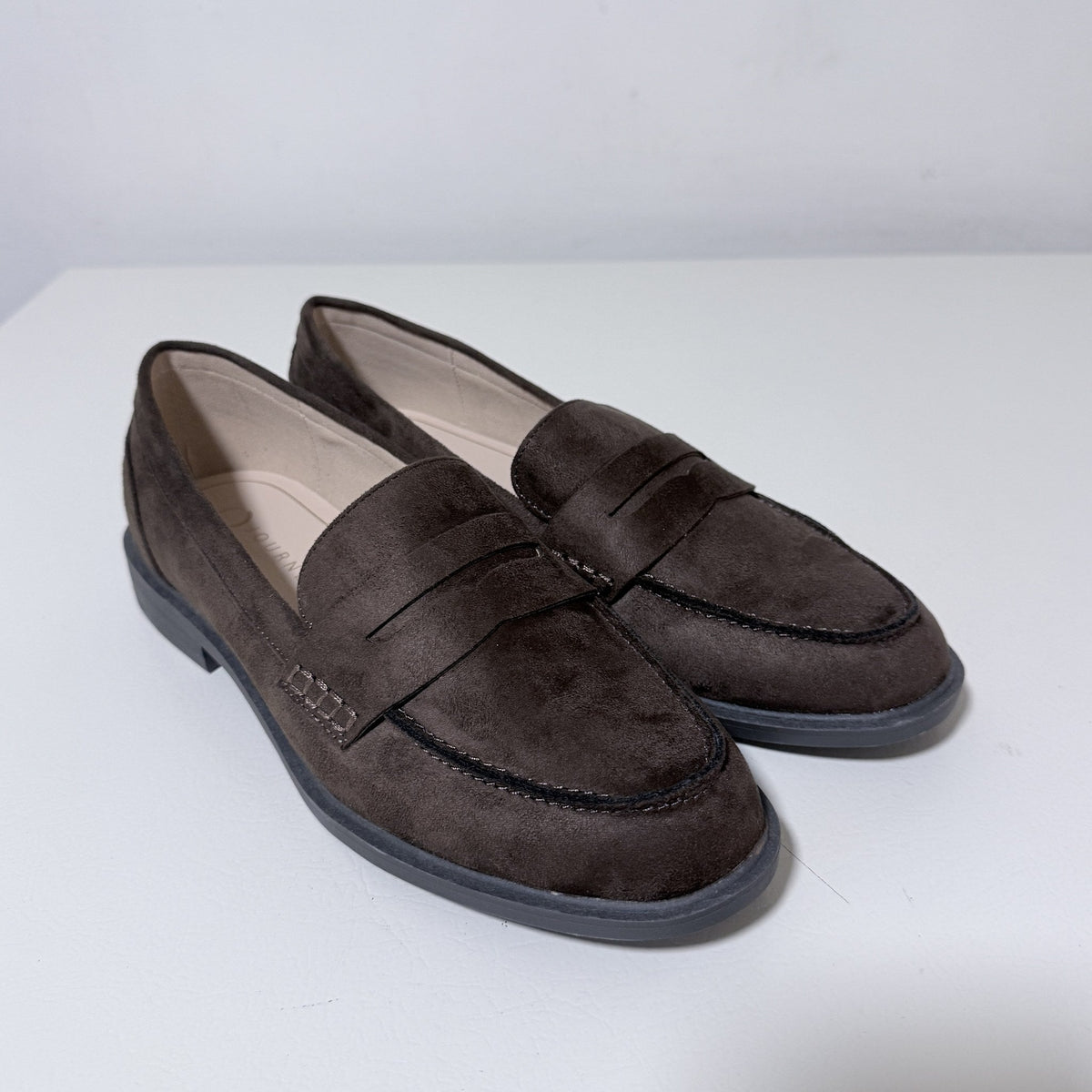 Journee Collection Brooks Penny Loafer Chocolate Women's 9 Wide