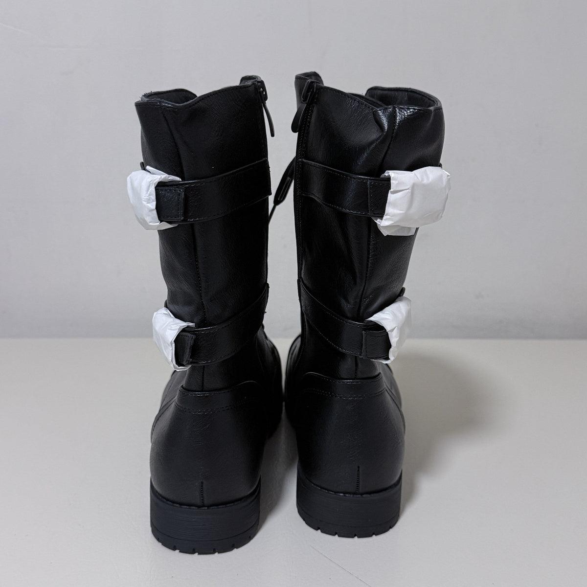 Dream Pairs Terran Black Lace-Up Combat Boots Women's 12 Mid Calf