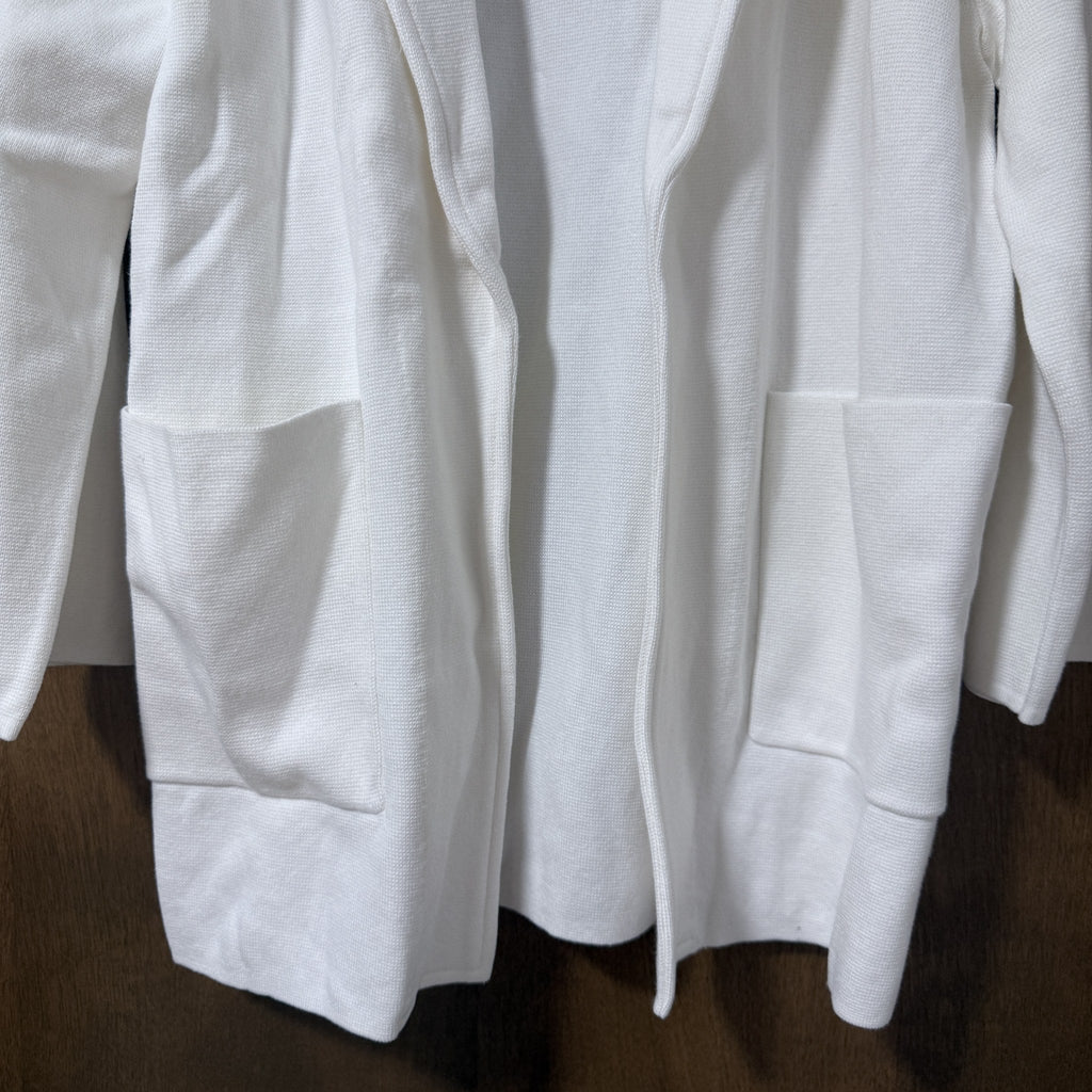 Quince 100% Organic Cotton Knit Blazer Ivory Women's M