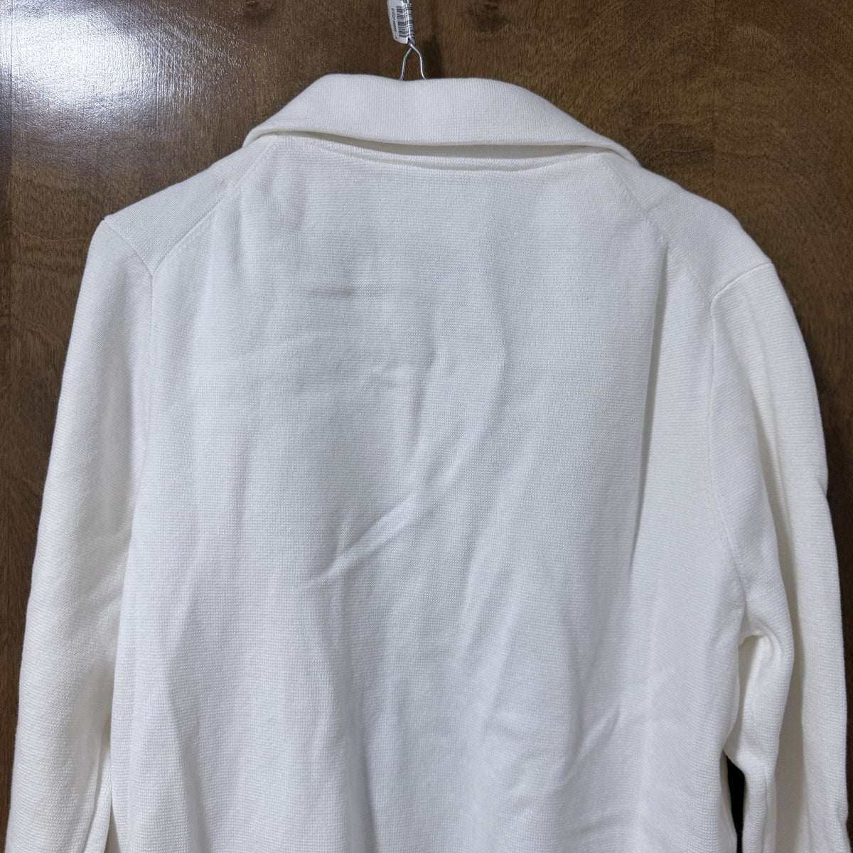 Quince 100% Organic Cotton Knit Blazer Ivory Women's M