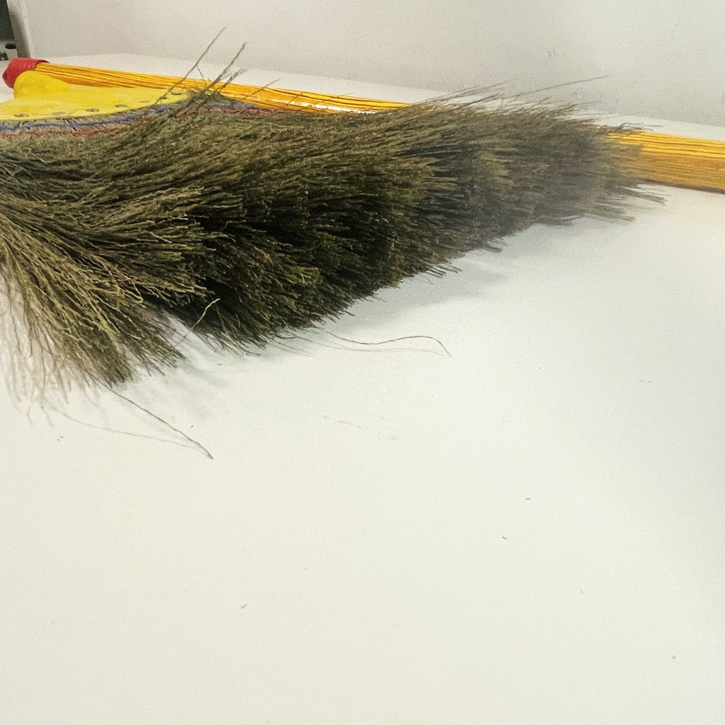 Asian Soft Grass Broom, 39 in, Yellow Screw-In Handle