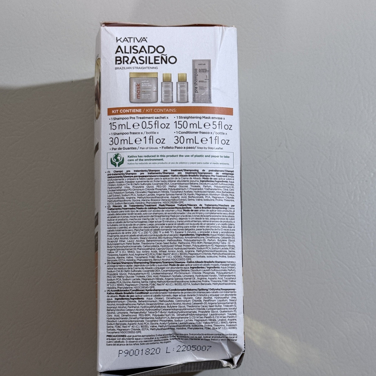 Kativa Alisado Brasileño Brazilian Straightening Kit with Argan Oil