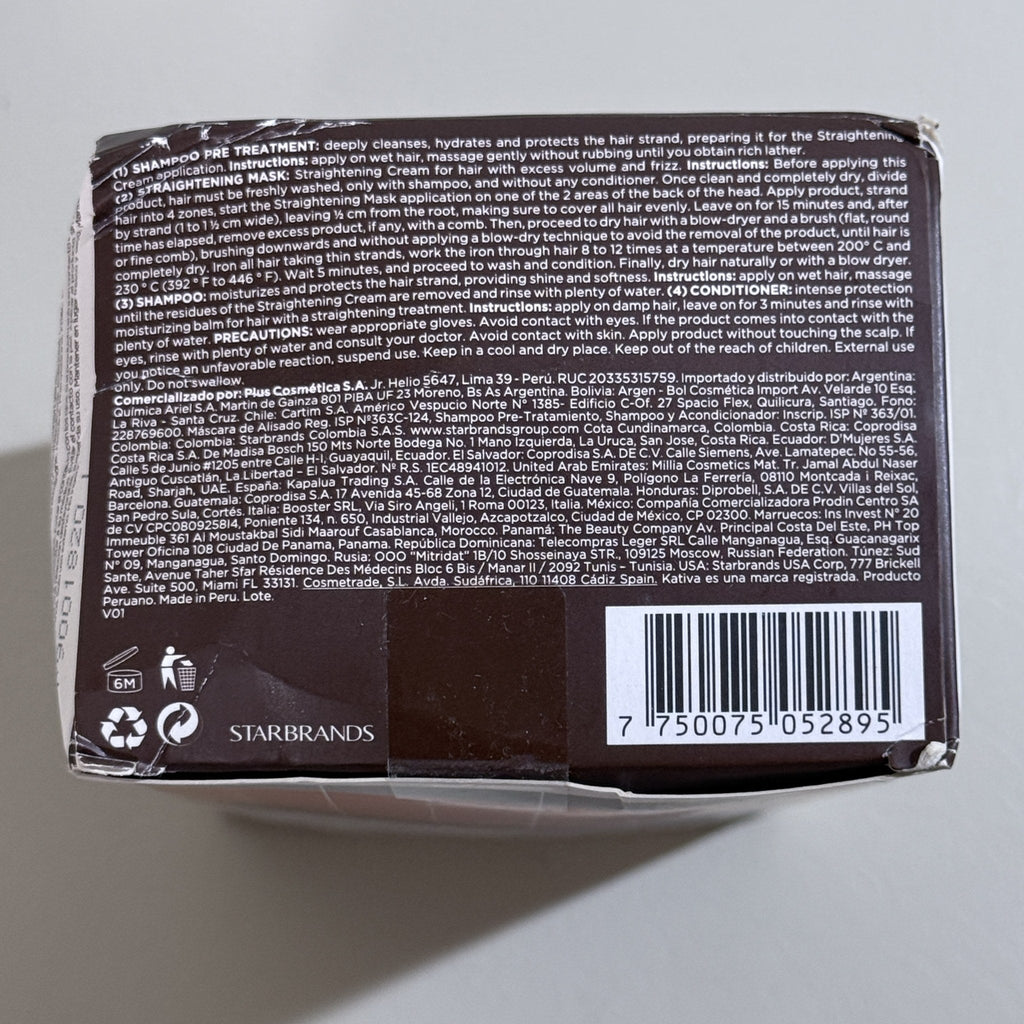 Kativa Alisado Brasileño Brazilian Straightening Kit with Argan Oil