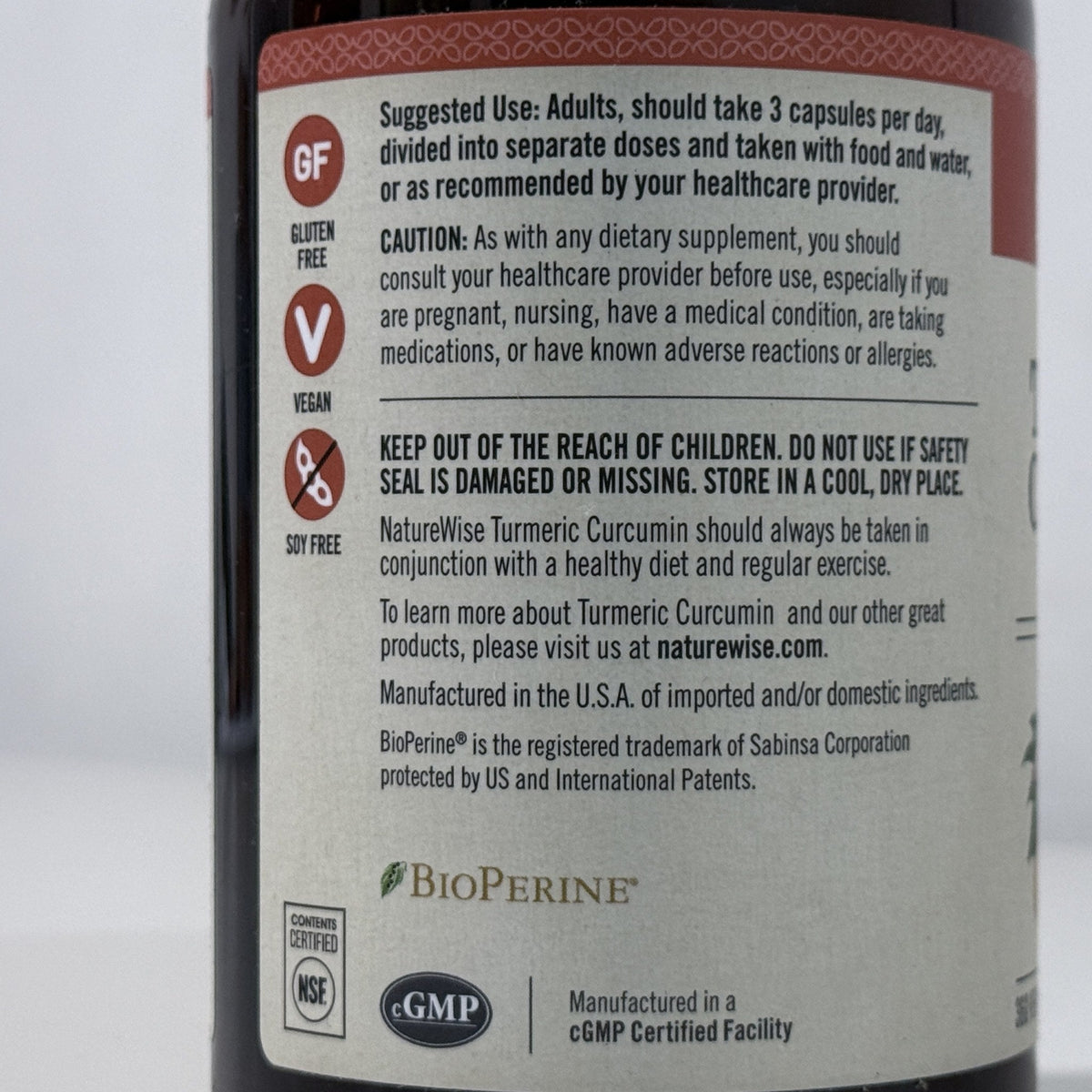 NatureWise Turmeric Curcumin with Ginger, 360 Capsules, BB 06/2029