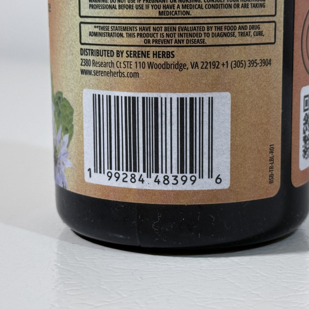 Serene Herbs Premium Black Seed Bitters, 16 fl oz, BB 07/2028