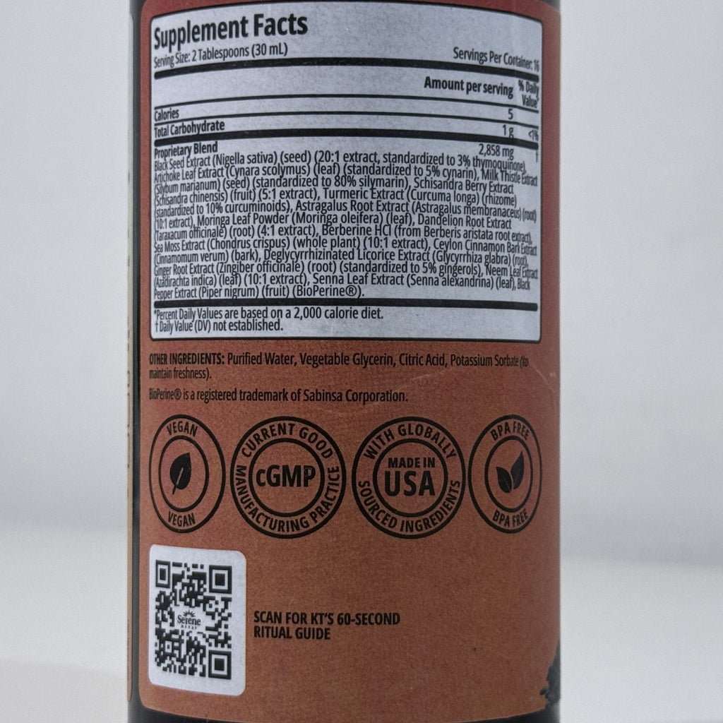 Serene Herbs Premium Black Seed Bitters, 16 fl oz, BB 07/2028