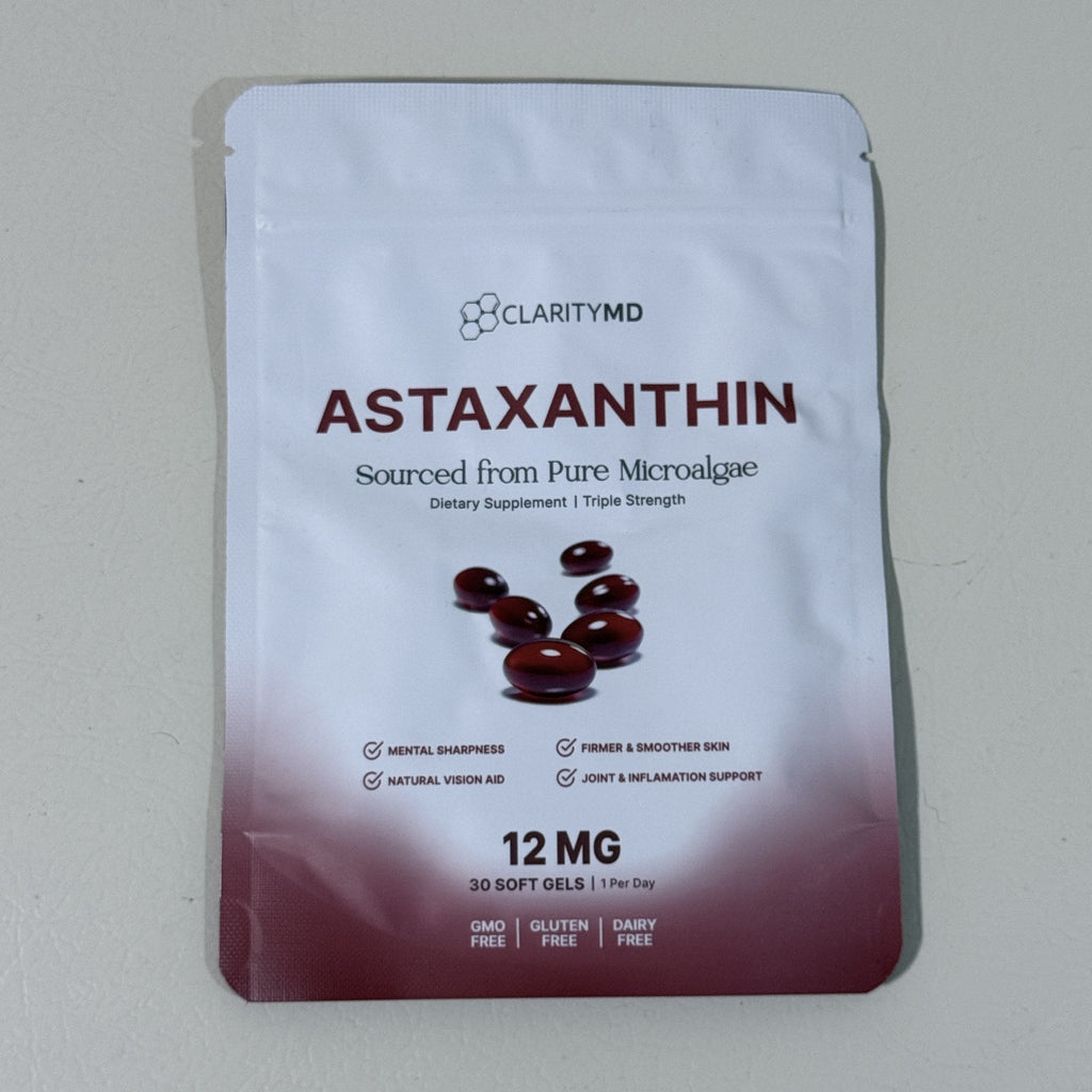ClarityMD Astaxanthin 12 mg, 30 Softgels, Exp 04/2028