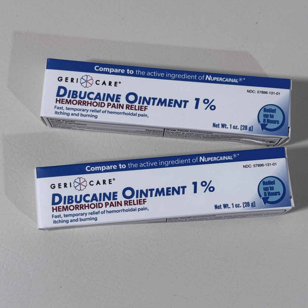 GeriCare Dibucaine Ointment 1%, 1 oz, 2 Pack, Exp 12/2028
