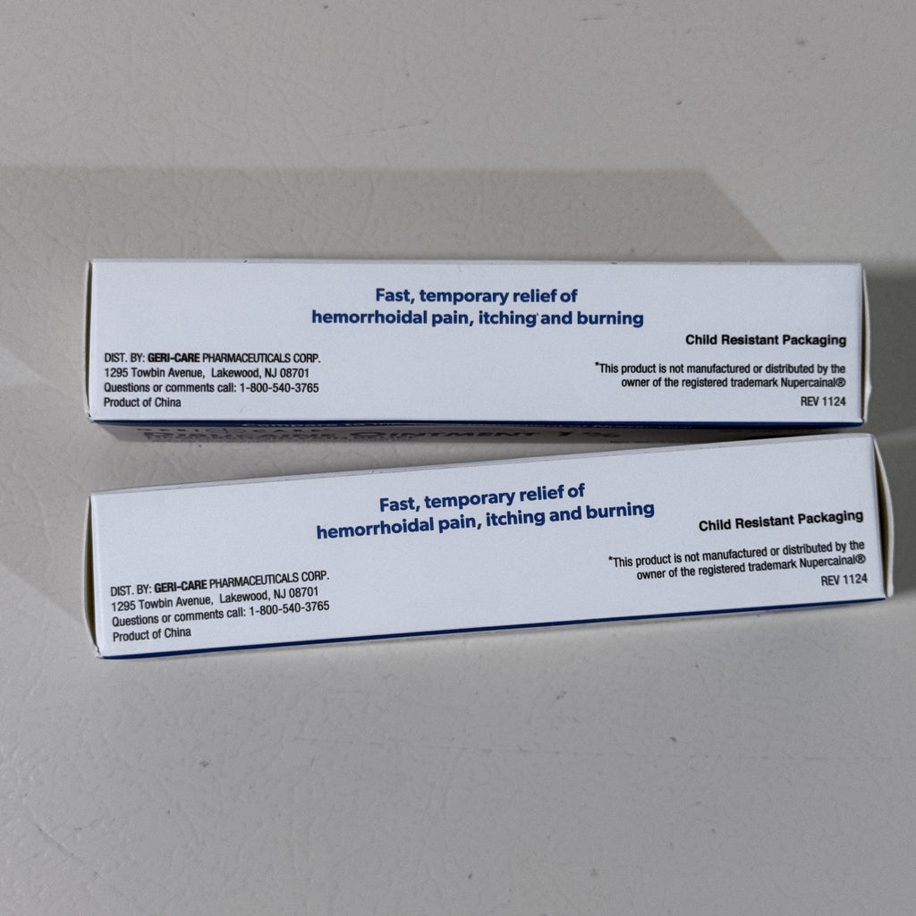 GeriCare Dibucaine Ointment 1%, 1 oz, 2 Pack, Exp 12/2028