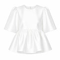 Elegant Ruffled Peplum Blouse