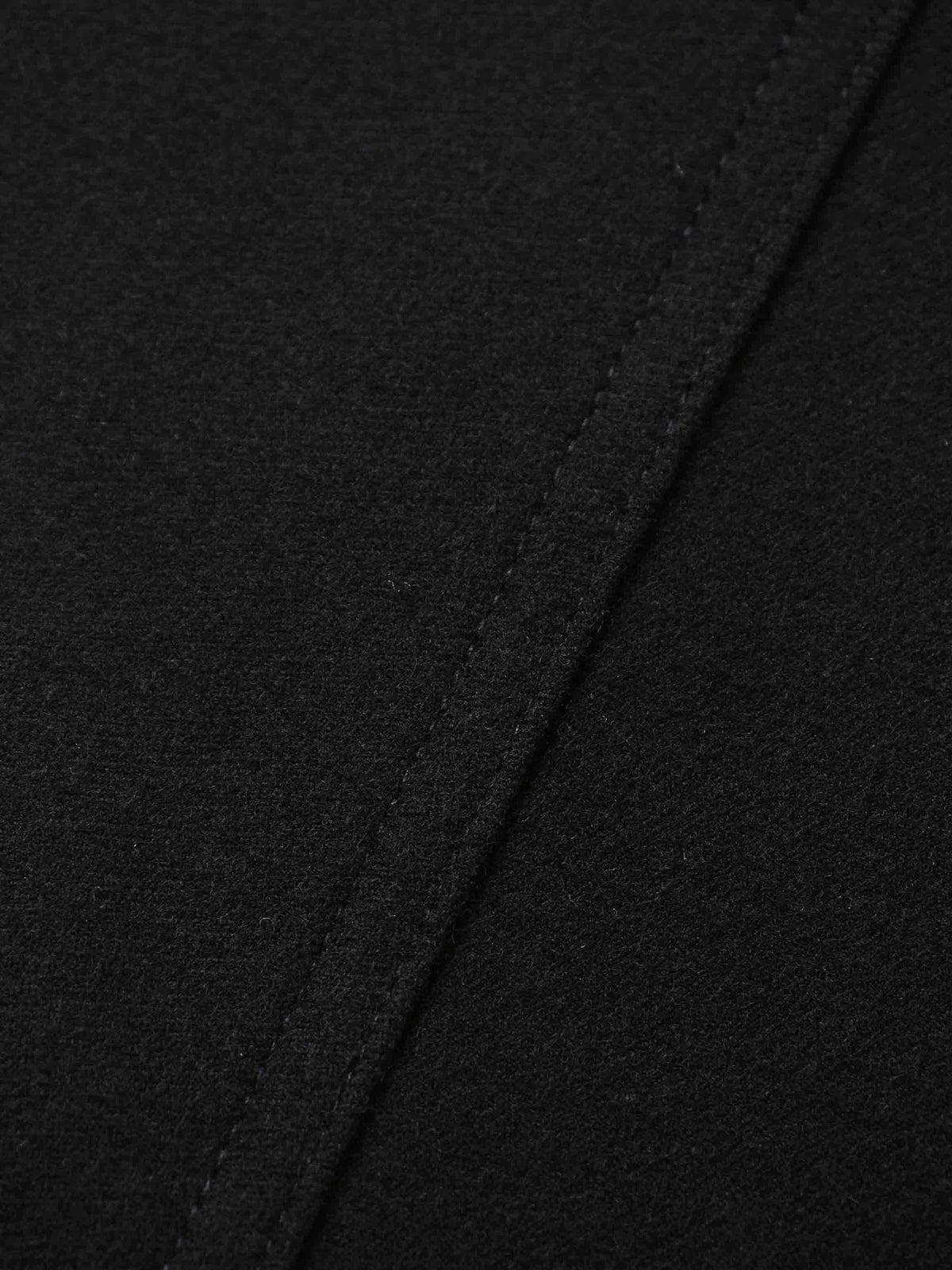 Wool Blend Yoke Skirt 37"-Black