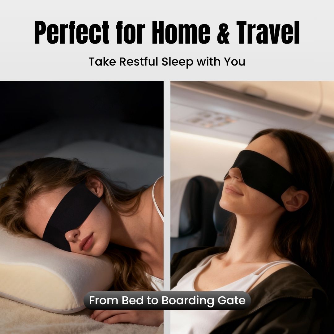 Luna Zero-Pressure Ultra-Thin Sleep Mask with Elastic Ear Straps