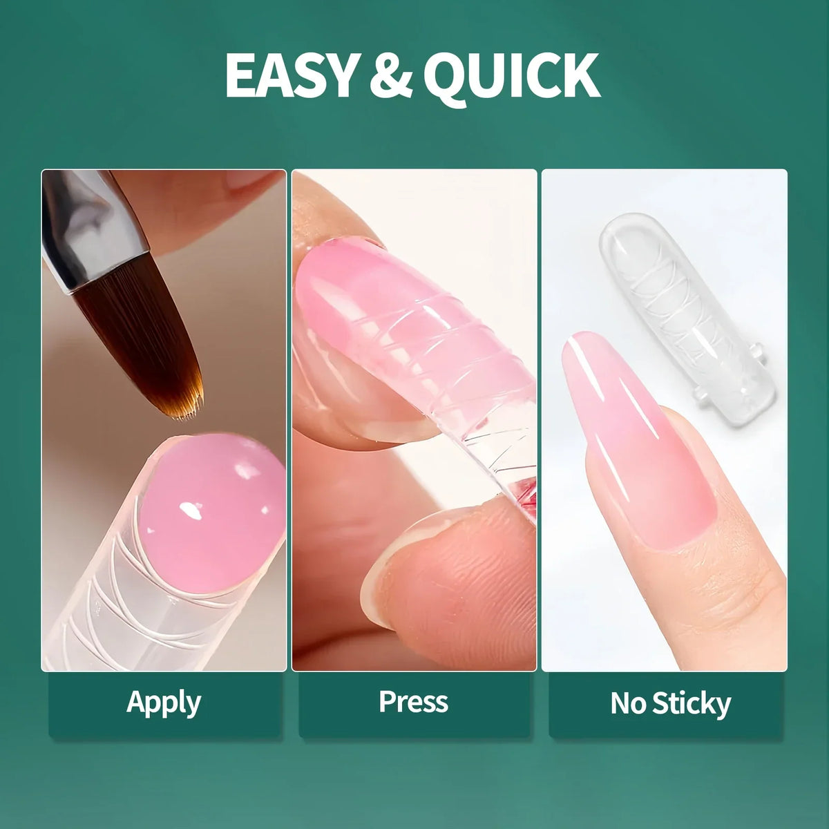 Nailpop Color Nail Dual Forms Set Full Nail Forms for Polygel Reusable Nail Tips Nail Extension Forms Acrylic Nail Dual Forms
