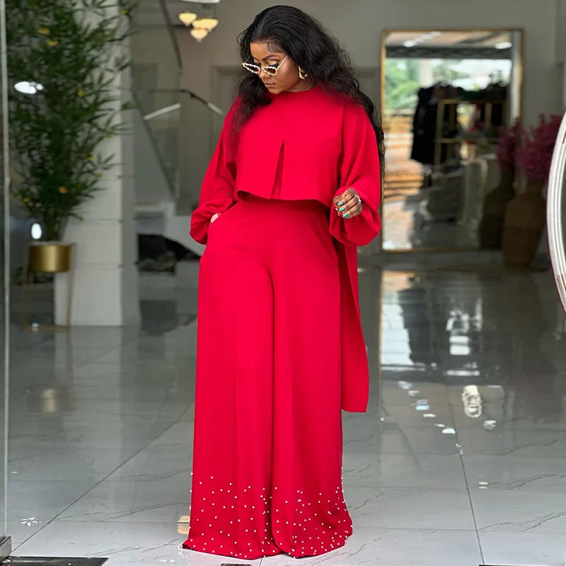 2 Piece Women Sets New Arrival Spring Summer Matching Sets Solid Color Two Pieces Sets Top And Pants Suits Outfits Clothing