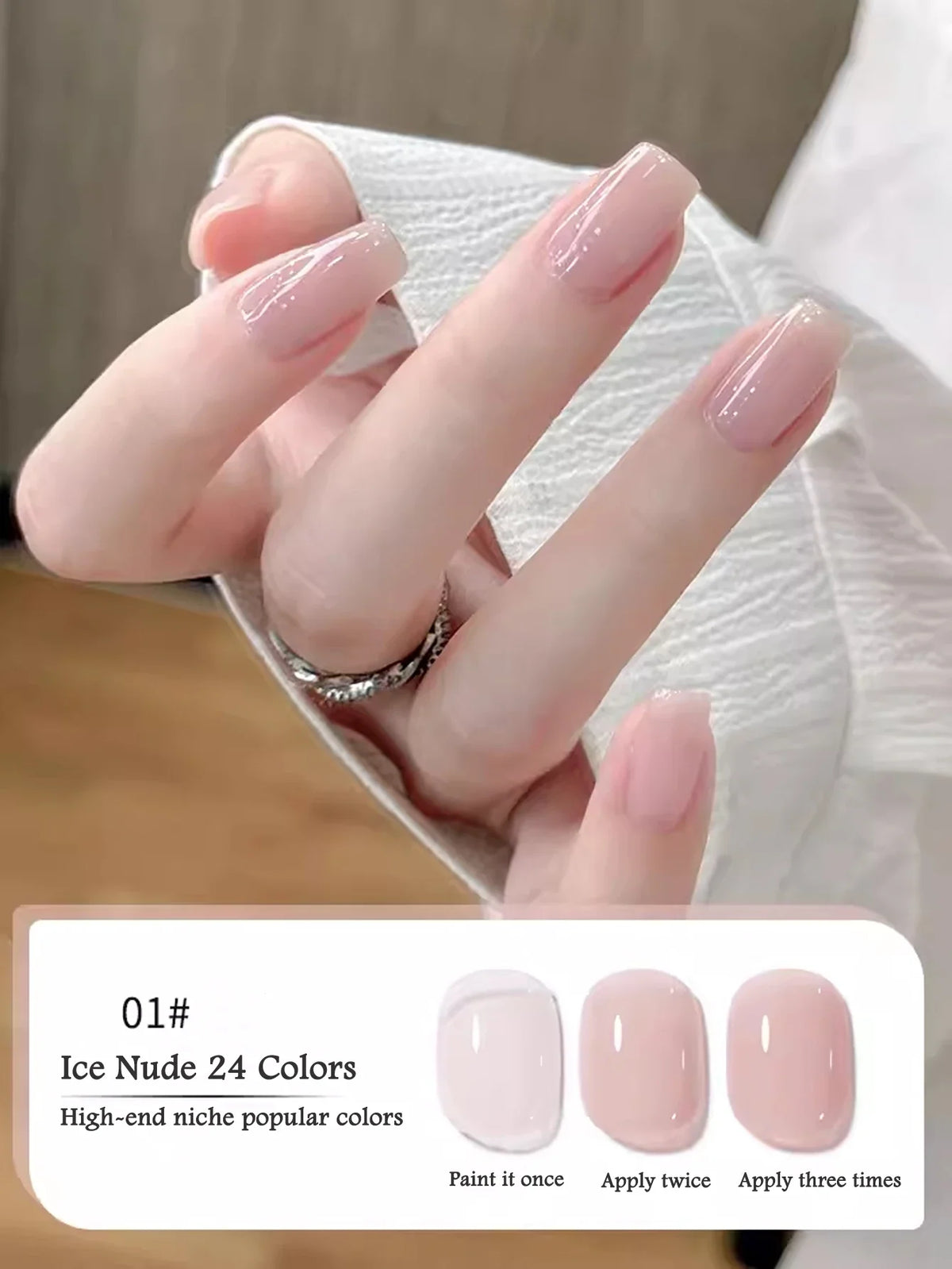 10ML 1-24PCS Milk White Jelly Gel Nail Polish Nail Art 2026 New Popular Nail Supplies UV LED Light Nails Black Red Nails