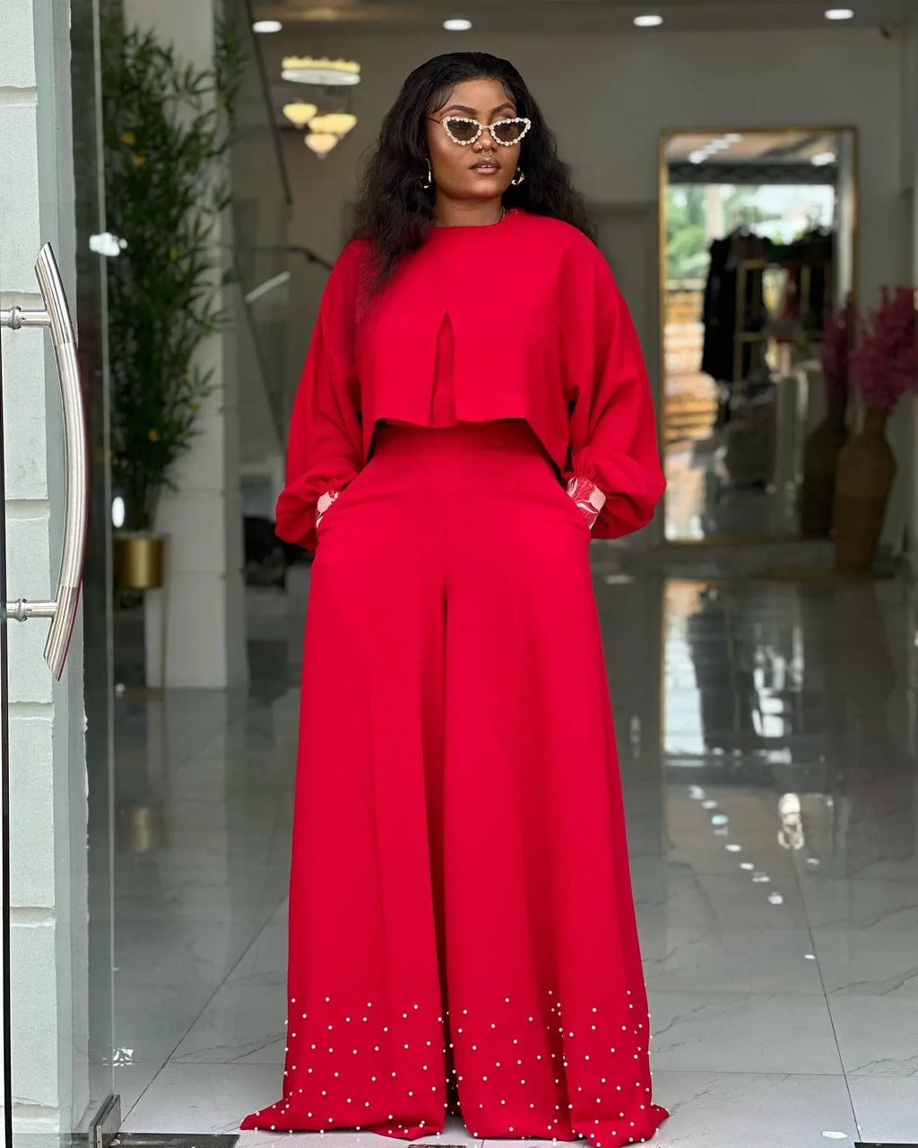 2 Piece Women Sets New Arrival Spring Summer Matching Sets Solid Color Two Pieces Sets Top And Pants Suits Outfits Clothing
