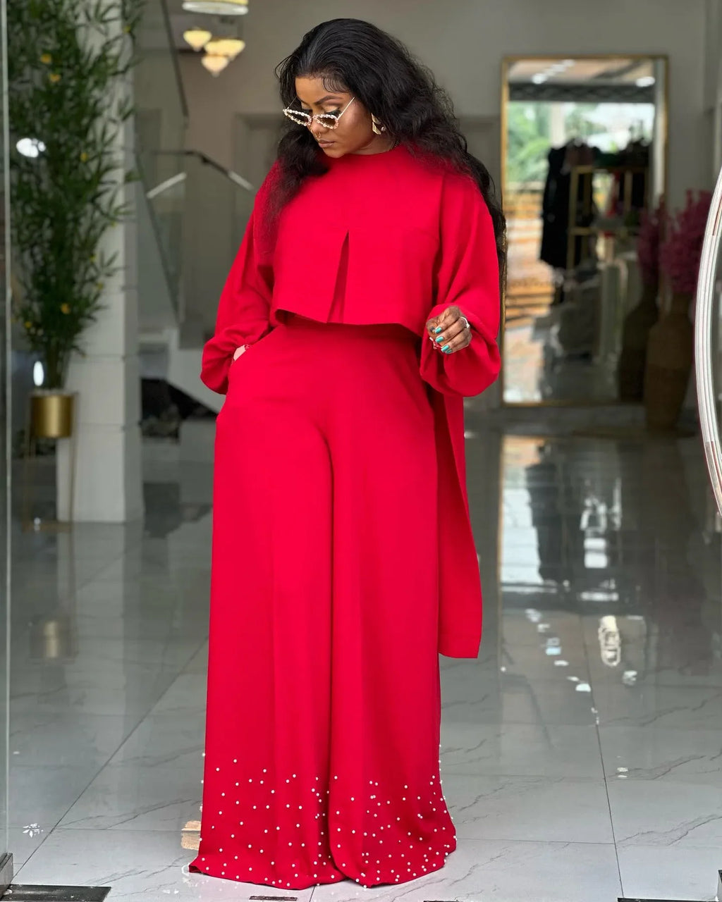 2 Piece Women Sets New Arrival Spring Summer Matching Sets Solid Color Two Pieces Sets Top And Pants Suits Outfits Clothing