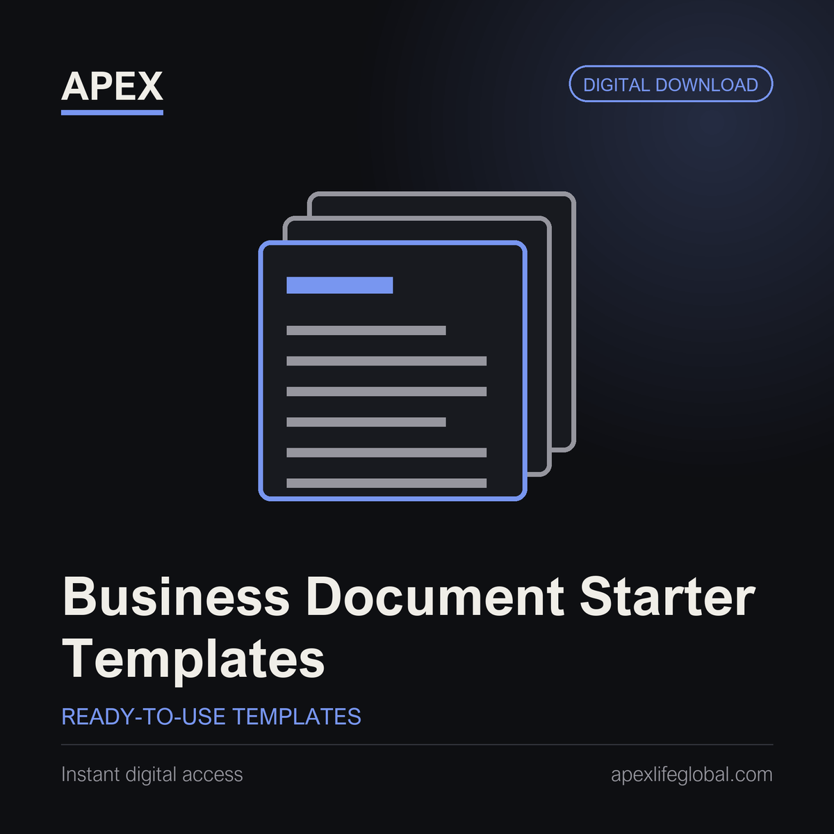 APEX Business Document Starter Templates cover