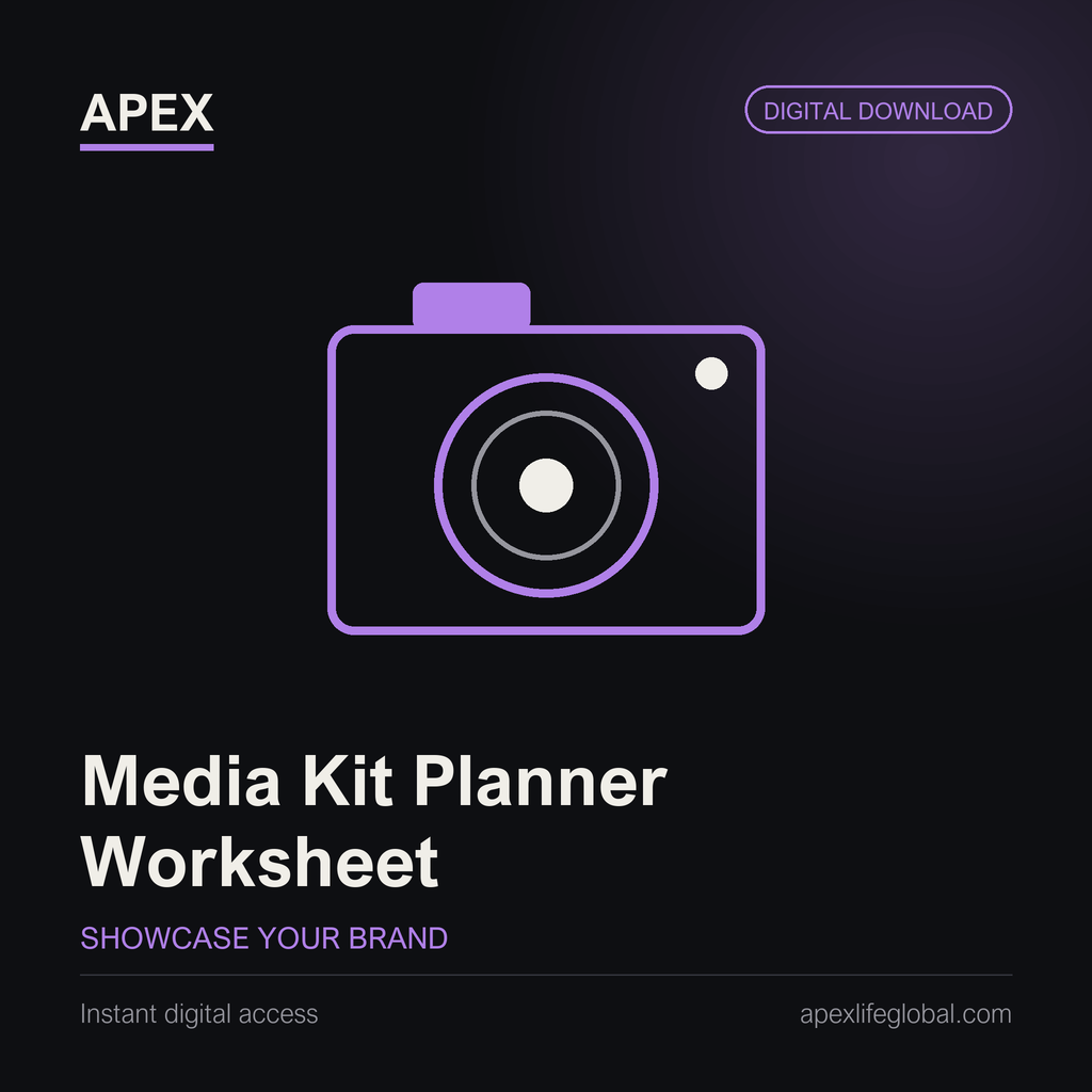 APEX Media Kit Planner Worksheet cover