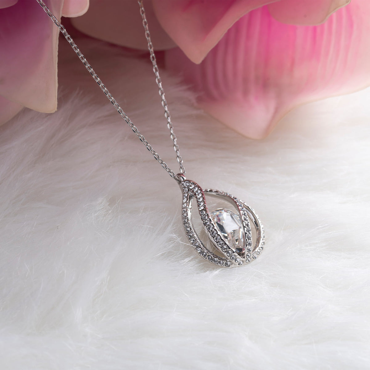 TRYNDI™ To My Best Mother-in-law Birdcage Necklace With Authentic Swarovski Crystals