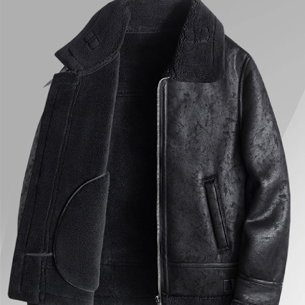 Men's Lamb Wool Coat Winter Clothing