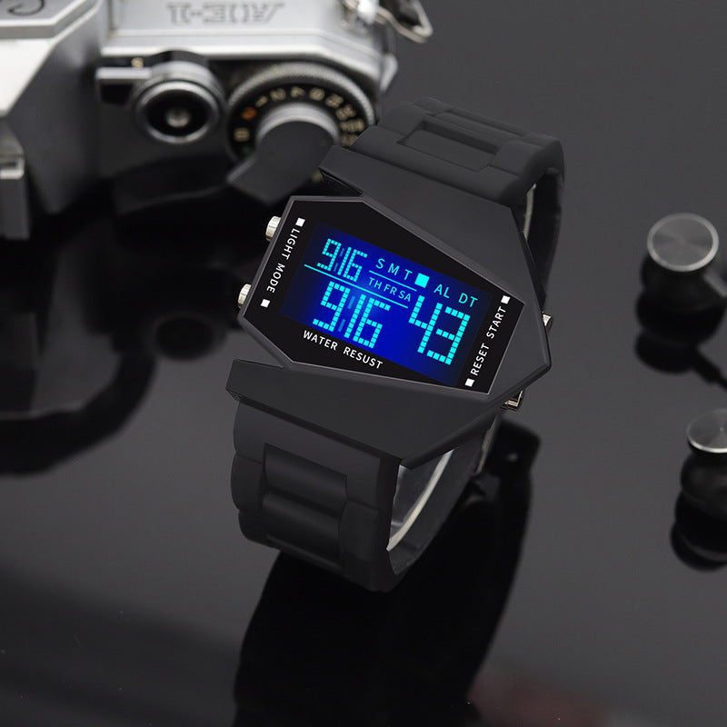 Luminous Multifunctional Square Fighter Jet Watch