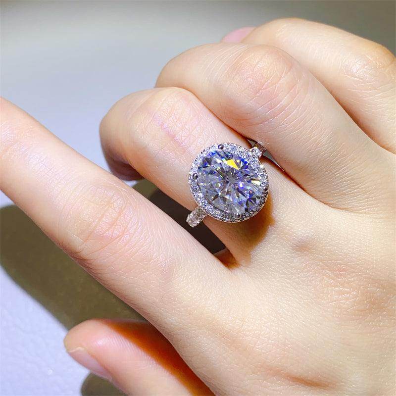 5 Carat Moissanite 925 Sterling Silver Ring for Women